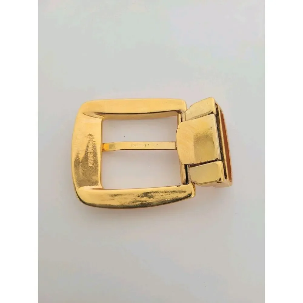 Givenchy Vintage Belt Buckle Gold‎ Tone Logo Slim 1
